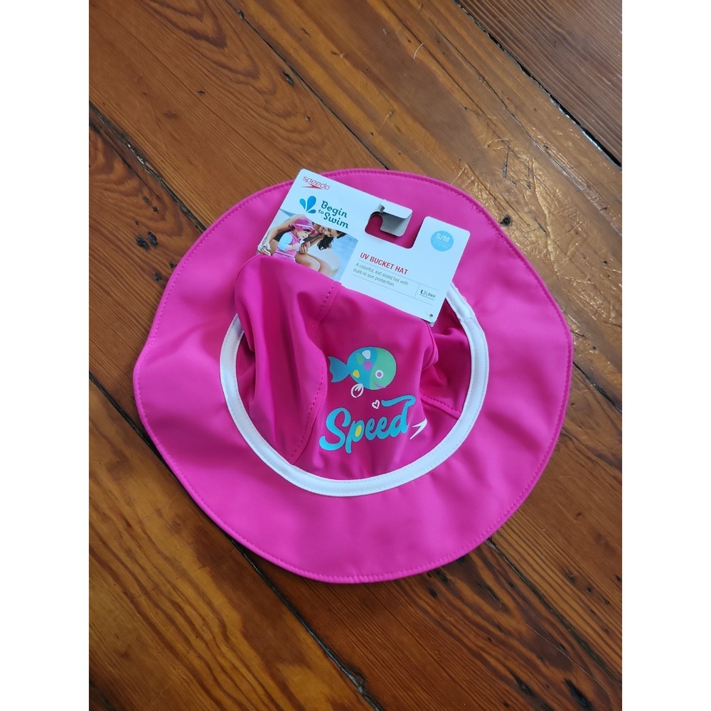 Speedo UV Bucket Hat S/M Bright Pink Beach Kid Sized 6 to 12 Months Beach